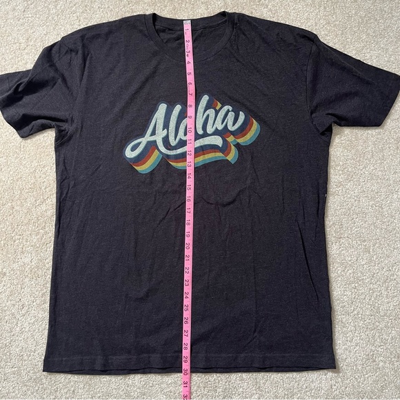 Aloha Shirt Mens Extra Large Gray Multicolor Hawaiian Tropical Outdoors Casual - Picture 7 of 8